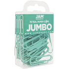 JAM Paper – Trombones géants colorés, grands, bleu sarcelle, 75/paquet (21832065)-Quantité : 75 trombones/boîte