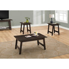 Monarch Specialties - 7930P Ens De Tables - 3Pcs/Espresso-Conception simple et minimaliste