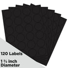 JAM Paper Sceaux autocollants ronds, 1,67 po de diamètre, noir, 120/paquet (302229594)-Autocollantes