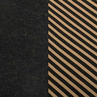JAM Paper -  Emballage cadeau - Papier d'emballage combiné rayures et unis - 50 pieds carrés au total - Noir - 2/paquet-Taille : 50 pieds carrés au total (25 pieds carrés par rouleau)