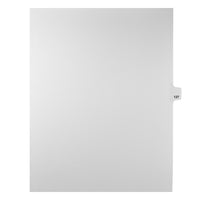 Markmaker - Intercalaires imprimes Legal, Blanc, 1/25th coupe, format lettre, sans trous, 25 tabs/PQT, 5 PQT/Boite, Numero 137-Intercalaires imprimes Legal