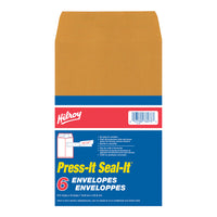 Hilroy - Enveloppe kraft autocollante Press-It Seal-It - 24 lb - 5 7/8 po x 9 po - brune - paquet de 6-Enveloppes kraft 24 lb