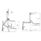 North Bayou 22"-35" Ergonomics Interactive Sit-Stand Desktop Workstation with USB Port - FC35-Verticale de distance: 18,8 po