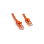 StarTech  Câble de raccordement sans crochet N6PATCH10OR de catégorie 6, 10 pi, orange-Doté d’un connecteur mâle RJ-45 aux deux extrémités pour faciliter la connectivité