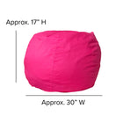 Flash Furniture - Petit fauteuil poire rose chaud plein pour enfants-Nettoyer les taches avec un chiffon humide