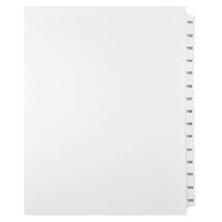 Mark Maker – Ensemble d’onglets séparateurs juridiques blancs, 1/15 onglets, format lettre, sans trous, numéros 151 à 165-Onglets séparateurs blancs, 1/15 onglets