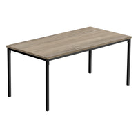 Monarch Specialties - 3797 Table De Salon - 40 po L/Taupe Fonce/Metal Noir-Apportez du style a votre salon avec cette table de cocktail, dotee d'une finition en stratifie taupe fonce et d'une base de pieds en metal frappante.