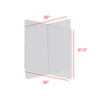 Diviseur de table à 4 voies Mark Maker - 30" L x 30" L x 31,5" H - Acrylique transparent 1/4" - Pas de traversées-Fabriqué à partir d'acrylique transparent de 1/4".