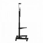 North Bayou - Support mobile de téléviseur avec tablette ajustable, pour téléviseursde 55 à 80 po-VESA de 200x200mm/400x200/400x400mm/800x500mm
