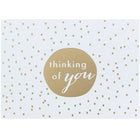 JAM Paper – Ensemble de cartes de remerciement, « Thinking of you », à petit pois dorés, 10/paquet (D41111NGLMB)-« Thinking of you », petits pois dorés