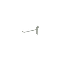 Can-Bramar − Crochet métallique à robustesse standard pour panneau à lattes à fixation à encoche − 8 po x 1/4 po − chrome − paquet de 100-Crochet métallique standard de 8 po x 1/4 po pour panneau à lattes à fixation à encoche.