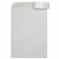 JAM Paper - Enveloppes ouvertes pour catalogue avec fermeture autocollante - 9" x 12" - Gris clair - paquet de 25-Couleur : gris clair.