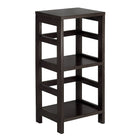 Winsome – Tablette de rangement Leo, livres, 2 étages, étroit, espresso-Au style classique et robuste, cette étagère de rangement marie à la fois style et commodité. Les deux sections peuvent parfaitement contenir le petit panier de rangement espresso. Combinez-la avec d’autres étagères de rangement au fini espresso.