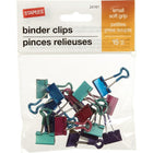 Staples - Pinces relieuses SoftGrip, petites, 3/4 po, couleurs métalliques variées, paquet de 15-Prise caoutchoutée