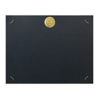 St. James – Porte-document de présentation pour cartes/certificat Elite Medallion, lin noir avec médaillon or, paq./25-Couverture lin noir 80 lb