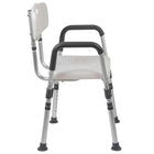 Flash Furniture Chaise De Bain Et Douche Réglable série HERCULES-Quick Release-Blanc (DCHY3523LWH)-Le dos offre un soutien au repos