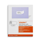 Staples - Étiquettes d'adresse blanches pour imprimantes jet d'encre/laser, 1" x 2-5/8", paq./7500-Créez des étiquettes personnalisées