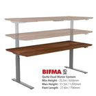 DecentLiving - Bureau assis/debout - 60 L x 30 W po - noyer massif-Bois dur récolté de manière responsable et durable