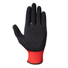 Forcefield -  Gants de travail à haute dextérité - enduits de paume - grands - rouges et noirs-Paume ridée pour une meilleure prise en main