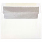 JAM Paper - Enveloppes A10 à revers métallique, 6 x 9,5, blanc avec revers argent, paq./250 (900905601H)-Enveloppe de papier blanc à revers métallique argenté