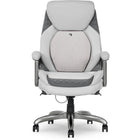 Sharper Image - Fauteuil de massage lombaire actif S-600 - 27 3/4 po l x 30 po P x 45 1/4 po à 48 1/4 po H - Blanc-Toutes les surfaces des fauteuils sont recouvertes de cuir collé