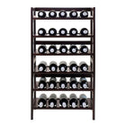 Winsome – Casier à vin de 30 bouteilles Silvi, étagère à 6 niveaux, fini noyer antique-Assemblage nécessaire
