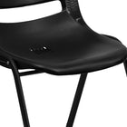 Flash Furniture – Chaise ergonomique Hercules, empilable, cadre noir, siège de 14 po, noir-Le dossier ventilé permet la circulation de l'air