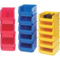 Quantum Storage Systems - Contenants Géants Empilables, 12,375po La X 19,75po P X 11,875po H, Bleu, paquet de 2-Capacité 150 lb