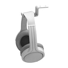 Kanto HHW Crochet universel pour casque d'écoute sous le bureau - Blanc-Tampon adhésif 3M VHB et 2 vis inclus pour une installation sécurisée sous le bureau.