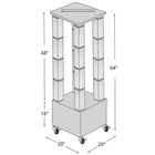 Azar Displays – Présentoir de sol à tours perforées, base tournante, 20 L x 64 H x 20 P (po), violet translucide (700228-PUR)-Hauteur totale de 64 po