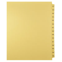 Markmaker - Serie des Intercalaires imprimes Legal, Chamois, 1/15th coupe, format lettre, sans trous, Numero 151 - 165-Chamois