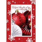 Carte de Noël, Thinking of You, Objets décoratifs et flocons de neige, Paquet de 18-Imprimé sur papier couché de première qualité