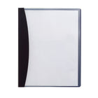 Wilson Jones - Couverture de rapport à pince pivotante cachée - lettre - capacité de 30 feuilles - noir avec devant transparent-Couverture de rapport avant transparente avec pince pivotante cachée
