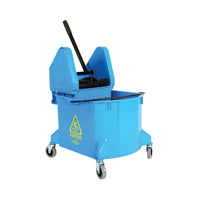 Globe Commercial Products - 'Ensemble Seau-Essoreuse Pression Descendante - Bleu - 40 pte-Universal Tringer s'adapte aux seaux sur le marché