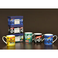 Tannex – Tasses à café sur le thème du café avec boîte-cadeau, ensemble de 4, 15 oz-Cet ensemble de 4 tasses à café avec boîte-cadeau comprend : Tasses à café « Morning », « Coffee Time », « Hot » et « Start the Day »