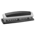 Perforateur réglable Swingline Precision Pro - 2-3 trous - capacité de 10 feuilles - noir/argent-Perforateur de bureau réglable à 2 et 3 trous