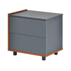 Star Quality - Armoire de rangement à 2 tiroirs-Laminé noyer et graphite