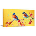 Designart – Imprimé sur toile, oiseaux jaunes et bleus (PT2495-2-32-16)-Impression