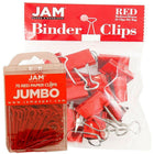 JAM Paper – Ensemble de fournitures de bureau, trombones géants et pince-notes moyens, rouge (4218339re)-Trombones et pince-notes