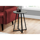 Monarch Specialties - 2176 Table D'Appoint - 22 po H/Gris/Metal Noir-Utilisez-le facilement comme table de collation ou table d'appoint de canape