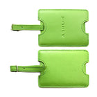 Designer Ashlin  Étiquette d'identification de sécurité de sac de Seattle  Cuir de vachette grainé  Vert lime-L'étiquette d'identification est dissimulée pour des raisons de sécurité lorsque vous voyagez
