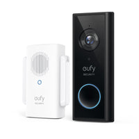 eufy Security - sonnette vidéo Wi-Fi 2K et carillon - Noir-Le capteur 2K intégré et la lentille de qualité professionnelle vous permettent de visualiser l'activité avec une résolution parfaite et de voir les visiteurs à votre porte dans les moindres détails