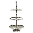 Elegance – Support à 3 niveaux pour gâteau, plaqué nickel avec chatons, 8 po/10 po/12 po (72836)-Support à 3 niveaux pour gâteau