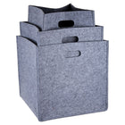 Ensemble de 3 paniers de rangement carrés enfeutre-2