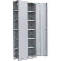 Metalware – Étagère enclenchable RK903, 7 tablettes, 36 x 18 x 88 po, gris pâle-Système de tablettes ajustables offrant un espace de rangement solide, mais économique qui convient à vos besoins