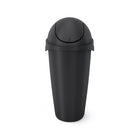 Umbra ââ‚¬â€œ Poubelle Swinger, 45 L, noir-Poubelle au fini brossé à couvercle pivotant qui se verrouille à lâ€™aide de pinces souples