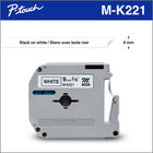 Brother - MK221 Ruban non laminé authentique pour étiqueteuses P-touch - 9 mm de largeur x 8 m de longueur - blanc avec texte noir-Parfait pour les applications quotidiennes d'étiquetage à la maison, au bureau à domicile, à l'école ou pour les loisirs