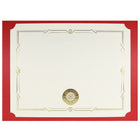 St. James - Porte-certificats/porte-documents - Sceau d'or avec un ruban d'or - rouge - paquet de 5-Convient pour les certificats de récompense en format paysage ou portrait