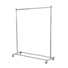 Futech A02L Support à vêtements sur roulettes, 42 "W x 43" -68 "H,  Tige chromée / Base argentée, Métal-Taille: 42 "W