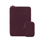 LOGiiX - Vibrance Essential Sleeve avec pochette pour ordinateurs portables jusqu'à 14 po - Bourgogne-Bourgogne - Toile